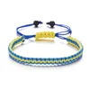 New Arrival Yellow Blue Cord Cuff Bracelet Assistance Ukrainian Adjustable Bracelets Jewelry for Men Women Lovers Gift