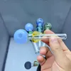 Europa y América Pipas de humo Hookah Bong Plataforma de vidrio Aceite Agua Bongs Estilo de hoja colorida olla de humo recta de vidrio