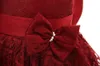 Девушки платья красное бежевое детское рождественское платье принцесса кружево 1 -й день рождения для девочки Туту Свадебная вечеринка крещения