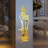 Stickers muraux Acrylique 3D Fleur Suspendue DIY Orchidée Chambre Porche Salon Fond Décoration Miroir Autocollant Stickers