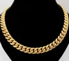 14k Gold Plated Hip hop encrypted Bracelet Cuban chain buckle diamond necklace