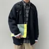 男性カーディガン秋の男性のアウトウェアトップスセーターニットソリッドルーズカジュアルプレッピースタイル韓国ファッションニットウェアコートプルホム220812
