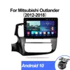 Navigation gps vidéo dvd de voiture Android 10.1 pouces pour mitsubishi OUTLANDER 2013-2018 système radio multimédia
