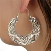 Lampadario vintage argento antico colore intagliato orecchini pendenti per le donne orecchini penetranti in lega etnica gioielli pendenti GC1040