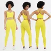 Hot Selling Gebreide Naadloze Peach Hip Raise Yoga Kleding Sport Yoga sets Fitness Pak Dames