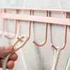 Vägg hängande krok förvaringsställ 6 krokar kök köksutrustning handduk krokhängare för vägg dörr badrum arrangör självlim 220527