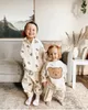 Printemps infantile bébé dessin animé vêtements ensembles enfant en bas âge garçons filles sweat à manches longues + pantalon 2pcs costume enfants mignon ours vêtements ensemble 220507