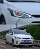Bilar strålkastare för Toyota Yaris L 20 16-20 18 Strålkastare LED Running Light Bi-Xenon Beam Fog Lights Angel Eyes