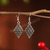 Färgglada Rhinestone Rhombus indiska örhängen kvinnliga dinglers Jhumka smycken Bohemian Boho retro örhängen kvinnor grossist