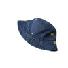 Sombrero de pescador vaquero bordado con cara sonriente Simple, sombrero Retro Harajuku, cubo de verano al aire libre de moda Unisex HCS103