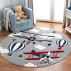 Tapis rond de dessin animé pour enfants, tapis en fourrure pour pépinière, tapis pour enfants, chambre à coucher, salon, décor de chambre mignon, lapin