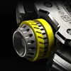 Montre mécanique de luxe pour hommes Richa Milles marque squelette automatique mécanique caoutchouc noir hommes cadran jaune montre-bracelet en or Rose