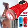 NXY Sex Men Masturbatori Sourcion Masturbazione maschile Coppa Morbida e stretta Realistica Masturbatore vaginale Silicone Orale Anale Bocca Masterbater Giocattolo 0412