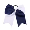 30 pcs 8 pouces Grand Cheer Cheveux Arcs Titulaire De Queue De Cheval Bande Élastique À La Main pour Cheer leader Teen Girls College Sports