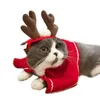 Hondenkleding kat kerstmeustels sjaal grappige pet cape hoofdband geweien eland vakantie speelgoed dropdog