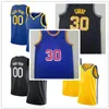 Custom 2022 Jerseys Basketball Stephen Curry 30 Klay Thompson 11 Poole 3 Jersey Blue White Black City 75th Men Mensed Jersey S-XXL Mix and Match Order