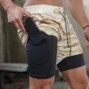 Running Shorts Summer Szybki suszenie mężczyzn 2 w 1 sportowy trening fitness trening sportowy trening odzieżowy