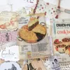 Emballage cadeau rétro filles matériel alimentaire fond Journal décoration Vintage gâteau livre Page papier bricolage Scrapbooking artisanat PaperGift
