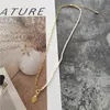 Chokers Fashion Simple Half -Chain Freshwater Pearl маленькая подвесная подвеска