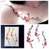 NXY Tatuaggio Temporaneo 1pc Donne Sexy Plum Blossom Modello Gqs A034 Ramo Rosso Sakura Paster Stile Estivo Falso Tatoo Impermeabile 0330