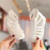 New Style Kids Girls Sandals Summer Children Baotou Hollow Sandal Retro Woven Gladiator Shoes Fashion Princess Shoe