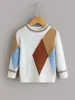 Maglione con motivo a righe geometriche per bambini piccoli SHE01