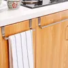 Towel Rack Over Door Towel Bar Hanging Holder Stainless Steel Bathroom Kitchen Cabinet Towels Rag Racks Shelf Hanger SN4088