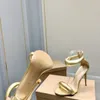 최고 품질 Gianvito Rossi 10.5cm 스틸레토 힐 샌들 드레스 슈즈 여성용 힐 럭셔리 디자이너 샌들 블랙 풋 스트랩 힐