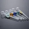 Tobacco Cigarette Holder Straight Tube Smoking Pipes Different Colors Hand Pipe Pyrex Glass Oil Burner In Stock SW45 Filter Tips For Dry Herb