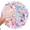 Impermeabile 10/30/60pcs Cute Pink Style Girl Adesivi estetici Cartoon Decalcomanie Giocattolo per bambini DIY Laptop Phone Scrapbook Diary Graffiti Sticker Car sticker