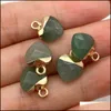 Arts And Crafts Arts Gifts Home Garden 10X14Mm Gold Edge Natural Crystal Heart Stone Charms Rose Quartz Pendants Trendy Fo Dhhtf