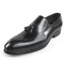 Business 9129 Mens Leather Dress Slip On Tassel Italian Designer Formal For Wedding Oxfords Shoes