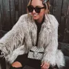 Autumn Winter 2021 Fluffy Faux Fur Coat Women Chunky Curly Fake Fur Coat Jackets Thick Warm Overcoat Outerwear Streetwear Women L220725