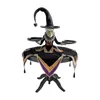 Dishes Plates Halloween Witch Tabletop Server With Harlequin Tablecloth Cupcake Display Stand Home Decoration Resin Statue TrayD915275728