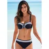 Seksowne bikinis czarny kombinezon dla kobiet DOT DOT Polka Swimsuit wyściełany bikini zestaw 220624