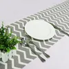 1pcs High Quality Cotton Linen Table Runner Striped Modern Table Decoration For Home Party Wedding Christmas Decorations