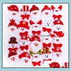 Party Favor Event Supplies Festive Home Garden Christmas Gift Led Glowing Santa Snowman Deer Glow Blinking Cartoon Brooch Badge Toy Tree L
