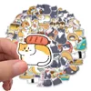 50PCS poster small skateboard Stickers cat daily For Car Baby Scrapbooking Pencil Case Diary Phone Laptop Planner Decoration Book Album Kids Toys DIY Decals