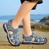 Enfants Garçons Sandales Haute Qualité Camouflage Découpes Enfant pour Grandes Filles Sandalias Enfants Toile Appartements Chaussures PinkGrayBlue 220621