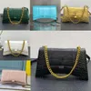 2022 Hourglas portemonnee met kettingkrokodil reliëf handtas zakken ontwerper vrouwen uur glazen tas in zwart roze portemonnee mini -portemonnee kleine crossbody tote downtown glad