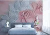 Moderne minimalistische verse Peony 3D TV Achtergrond Wall Professional Productie van grootschalige behangmuurwand