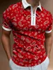 Sommer Hohe Qualität Männer Polo Shirts High Street Print Casual Kurzarm Herren Shirts TurnDown Kragen Zipper Polo Shirt Männer 220608