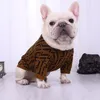 2021 DH Gate Dog Apparel Moderne Flora Jacquard Pet Sweaters Fashion Warm Soft Bulldog Hoodies Indoor Elastische Winddicht katten C215L