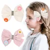 Gänseblümchen-Blumen-Haarspangen, Baby-Mädchen-Baumwollstoff-Bögen, Kinder-Mädchen-Blumen-Haarspangen, Kinder-Haarnadel-Haar-Accessoires-Bundle
