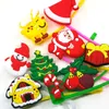 Custom Christmas silicone straw toppers accessories cover charms Reusable Splash Proof drinking dust plug decorative 8mm straw party supplies