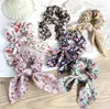 Scrunchy Hairbands Rabbit Ear Hair Bands Floral Headbands Party Favor Retro Bohemian Ponytail Hairs Rope Hairband GCA13110