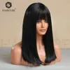 Perruques Synthétiques Perruque Femme Cheveux Longs Taille Unique Noir Cheveux Longs Raides Soie Haute Température Matière Synthétique Mode Tendance Application Quotidienne 220530