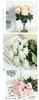 装飾ローズ人工花シルクフラワーフローラルラテックスリアルタッチバラの結婚式ブーケバレンタインデーホームパーティーデザインFY4644