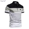 Mäns klassisk poloskjorta Solide Color Shirts For Man Summer Collection Men Clothing Luxury Brand Park Stripe High Quality 220514