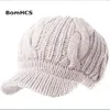 BERETS BOMHCS WOMEN'S BERET WINTER FACK heid暖かい純粋な手作りの帽子capsberets delm22